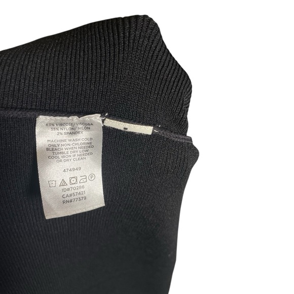 Ann Taylor Women's A Line Viscose Blend Skirt Black Size Medium - Picture 5 of 5